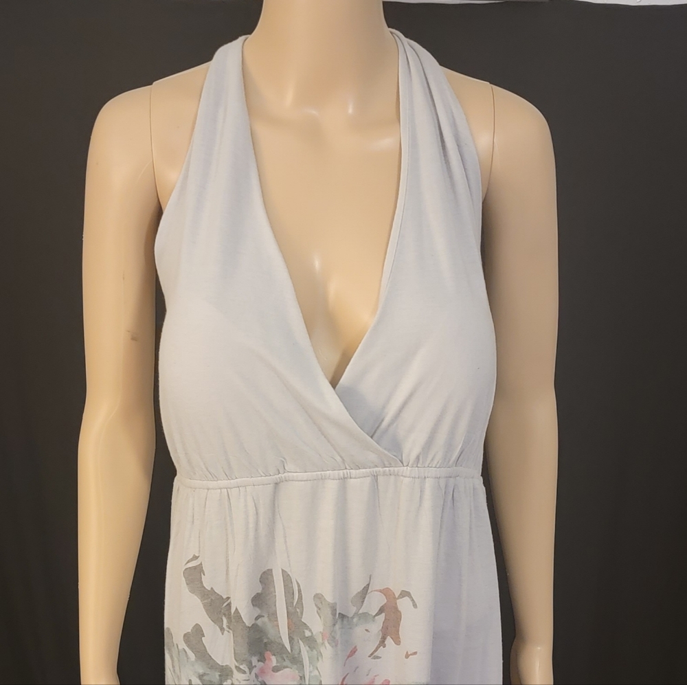 Grey cross front dress
